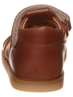 Leder-Halbsandalen in Braun><noscript><img width=