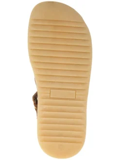 Leder-Halbsandalen in Braun><noscript><img width=