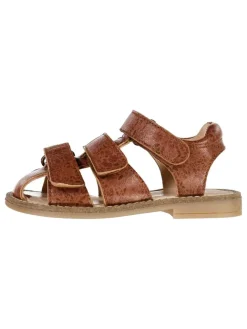Leder-Halbsandalen in Braun>Wheat Hot
