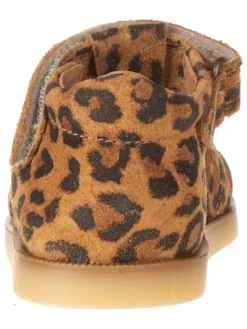 Leder-Halbsandalen in Braun><noscript><img width=