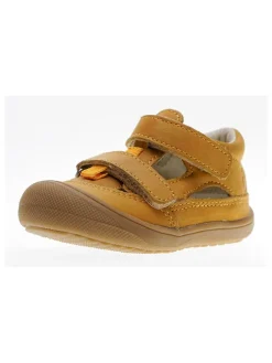 Leder-Halbsandalen in Camel>lamino Online