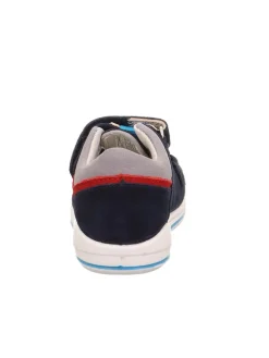 Leder-Halbsandalen in Dunkelblau><noscript><img width=