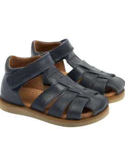 Leder-Halbsandalen in Dunkelblau>POM POM Hot
