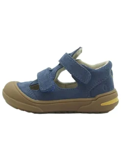 Leder-Halbsandalen in Dunkelblau>lamino Best
