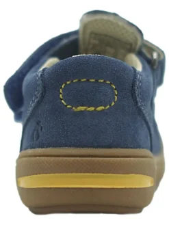 Leder-Halbsandalen in Dunkelblau><noscript><img width=