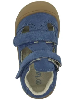 Leder-Halbsandalen in Dunkelblau><noscript><img width=