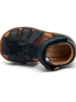 bisgaard Sandalen|Sandalen·Halbsandalen^Leder-Halbsandalen in Dunkelblau
