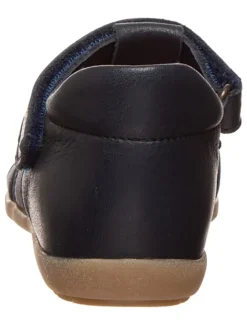 Leder-Halbsandalen in Dunkelblau><noscript><img width=