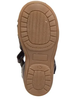 Leder-Halbsandalen in Dunkelblau><noscript><img width=