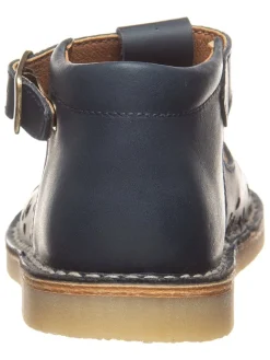 Leder-Halbsandalen in Dunkelblau><noscript><img width=