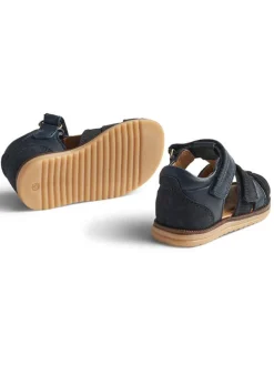 Wheat Sandalen^Leder-Halbsandalen in Dunkelblau