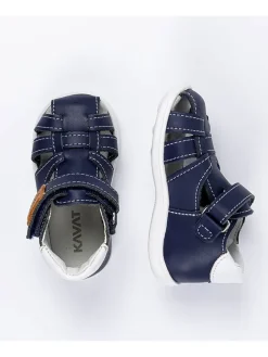KAVAT Sandalen^Leder-Halbsandalen in Dunkelblau