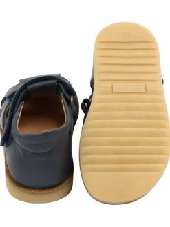Leder-Halbsandalen in Dunkelblau><noscript><img width=