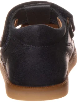 Leder-Halbsandalen in Dunkelblau><noscript><img width=