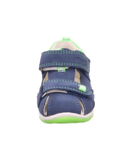 Leder-Halbsandalen in Dunkelblau/ Grün>superfit Best