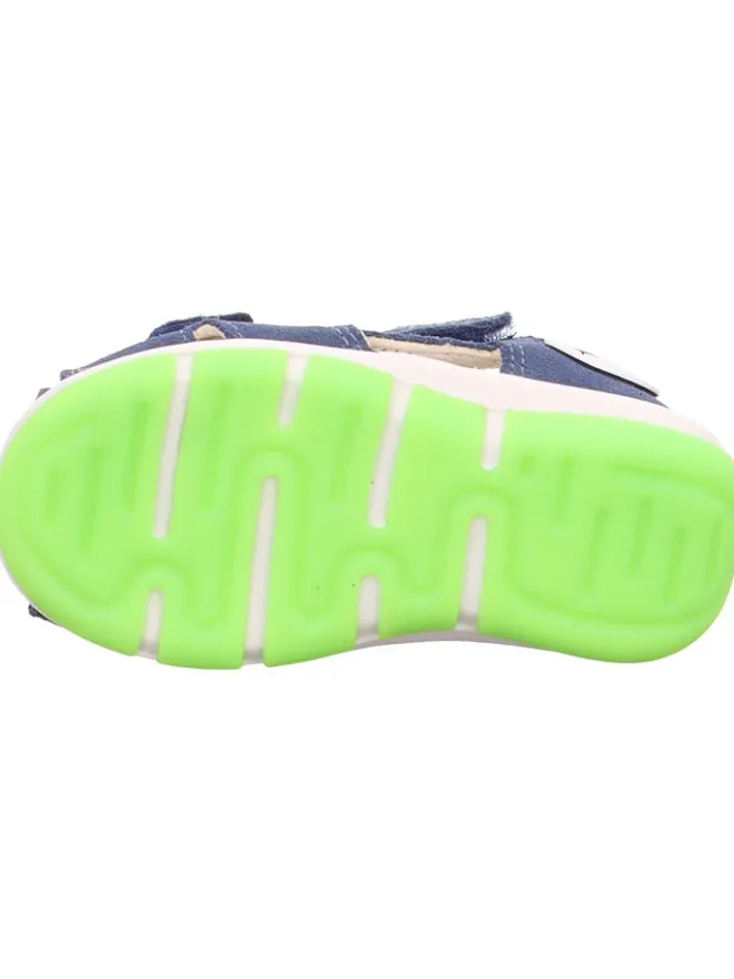 Leder-Halbsandalen in Dunkelblau/ Grün>superfit Best