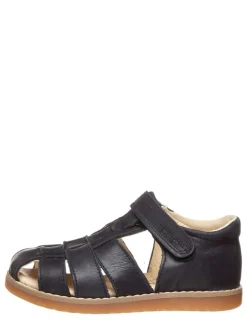 Leder-Halbsandalen in Dunkelblau>POM POM Online