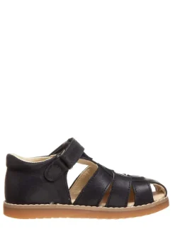 Leder-Halbsandalen in Dunkelblau>POM POM Online