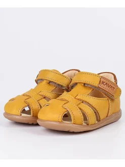 KAVAT Sandalen^Leder-Halbsandalen in Gelb