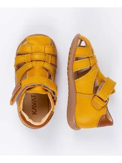 KAVAT Sandalen^Leder-Halbsandalen in Gelb