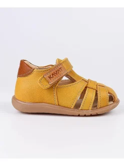 KAVAT Sandalen^Leder-Halbsandalen in Gelb