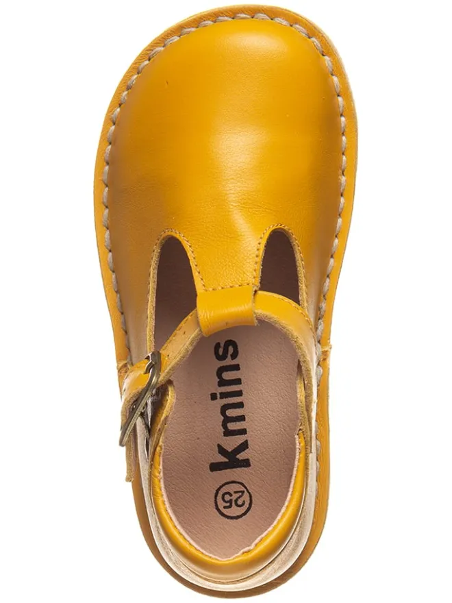 kmins Sandalen^Leder-Halbsandalen in Gelb
