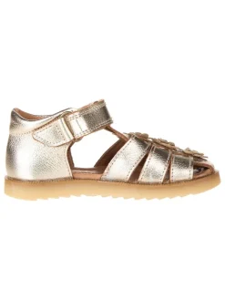POM POM Sandalen|Sandalen·Halbsandalen^Leder-Halbsandalen in Gold