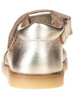 POM POM Sandalen|Sandalen·Halbsandalen^Leder-Halbsandalen in Gold