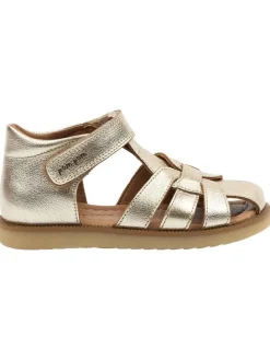 Leder-Halbsandalen in Gold>POM POM Online