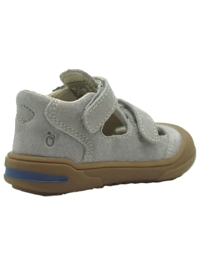 Leder-Halbsandalen in Grau>lamino Clearance