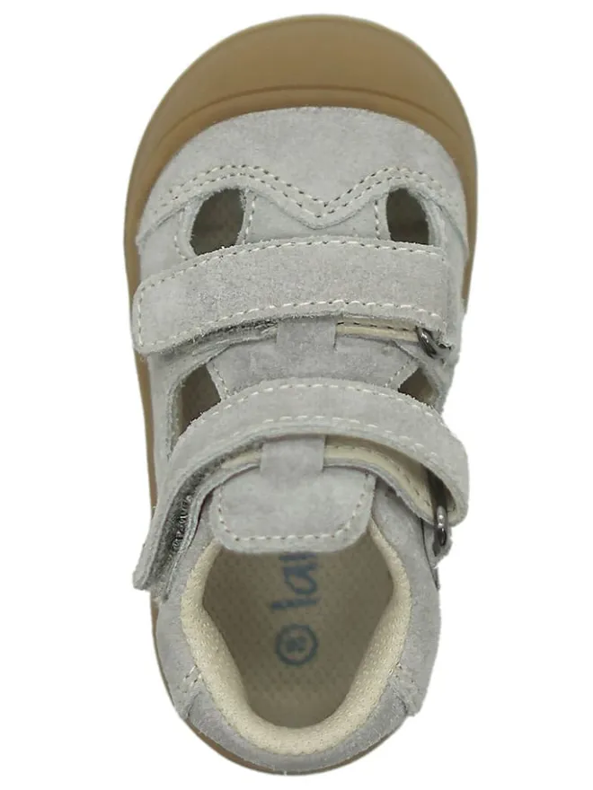 Leder-Halbsandalen in Grau>lamino Clearance