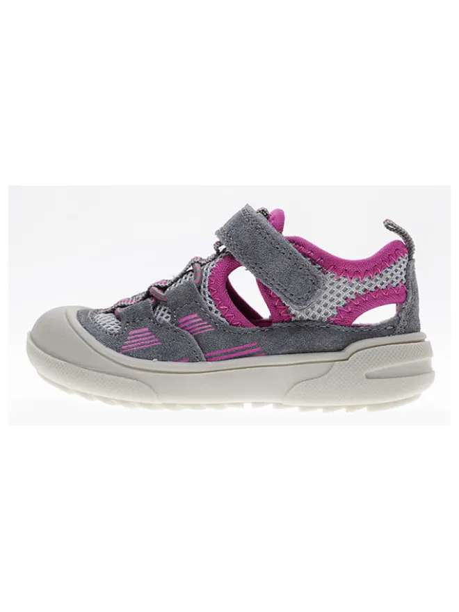 Leder-Halbsandalen in Grau>lamino New