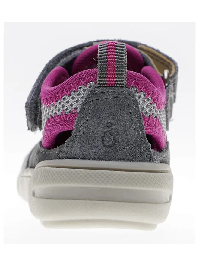 Leder-Halbsandalen in Grau>lamino New