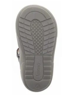 Leder-Halbsandalen in Grau><noscript><img width=