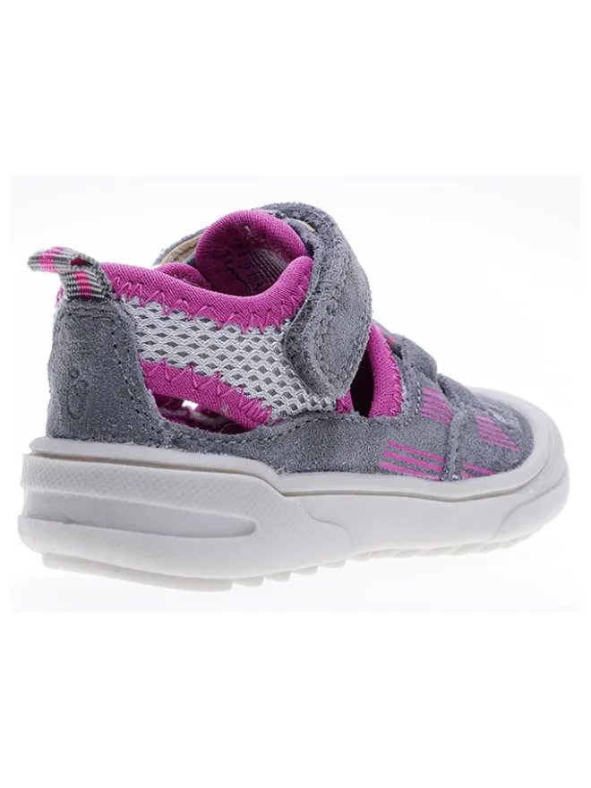Leder-Halbsandalen in Grau>lamino New