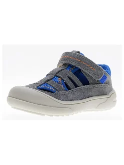 Leder-Halbsandalen in Grau>lamino Hot