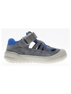 Leder-Halbsandalen in Grau><noscript><img width=
