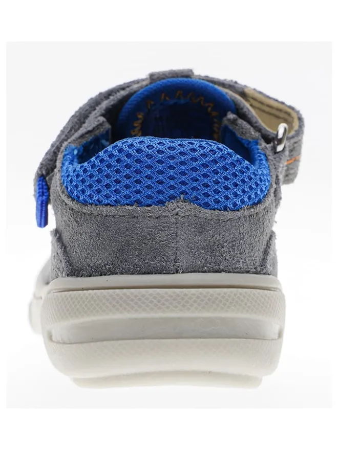 Leder-Halbsandalen in Grau>lamino Hot