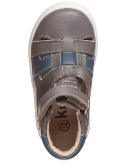 kmins Sandalen^Leder-Halbsandalen in Grau