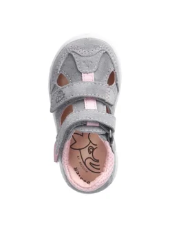 PEPINO Sandalen·Halbsandalen^Leder-Halbsandalen in Grau/ Rosa