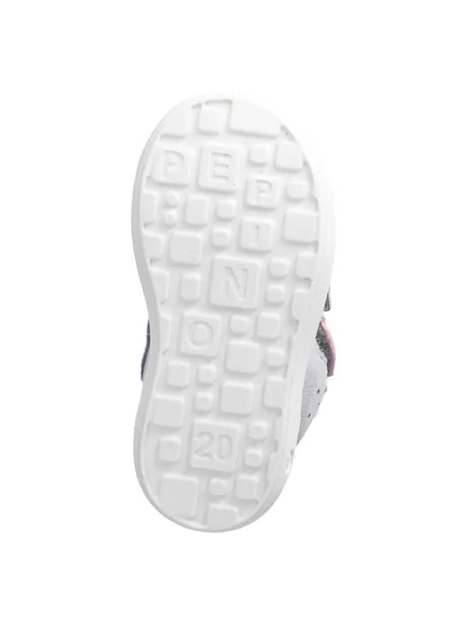 PEPINO Sandalen·Halbsandalen^Leder-Halbsandalen in Grau/ Rosa