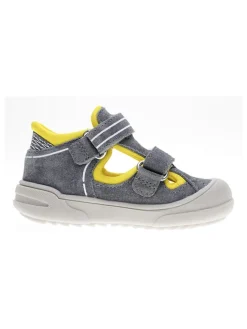 Leder-Halbsandalen in Grau><noscript><img width=