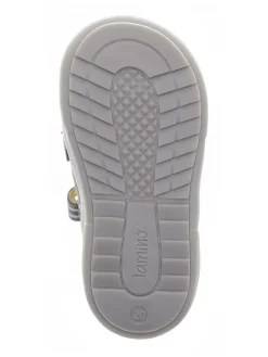 Leder-Halbsandalen in Grau><noscript><img width=
