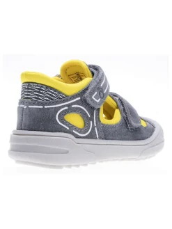 Leder-Halbsandalen in Grau><noscript><img width=