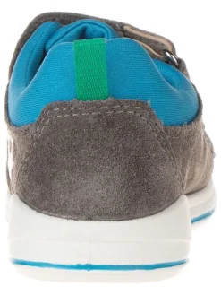 Leder-Halbsandalen in Grau/ Blau><noscript><img width=