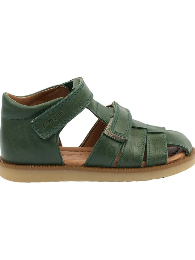 Leder-Halbsandalen in Grün>POM POM Hot
