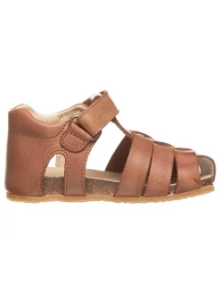 Leder-Halbsandalen in Hellbraun>Naturino Online