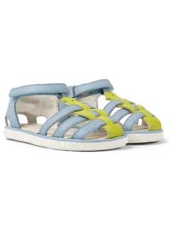 Leder-Halbsandalen in Hellblau/ Grün>Camper Best