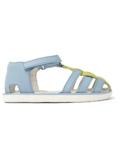 Leder-Halbsandalen in Hellblau/ Grün>Camper Best