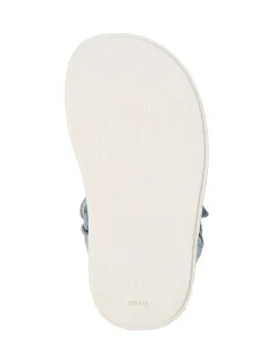 Leder-Halbsandalen in Hellblau/ Grün><noscript><img width=